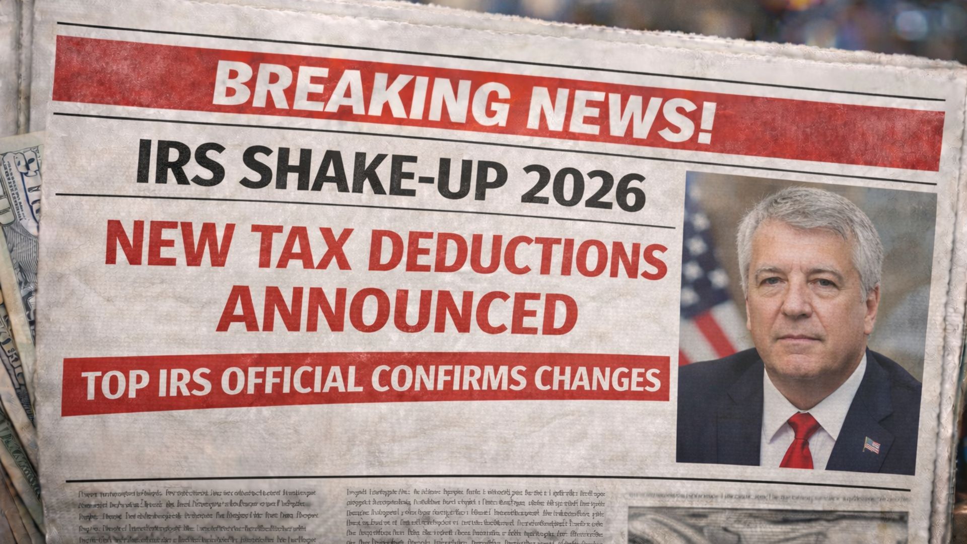 IRS CEO Frank Bisignano announced leadership changes : new 2026 tax deductions
